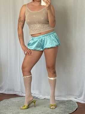 •.° hand dyed satin bubble bloomers